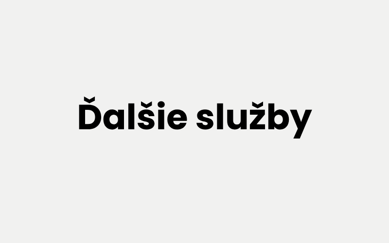ďalšie služby